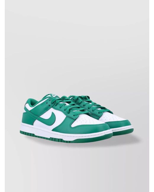 Nike Green Synthetic Leather Low-Top Sneakers