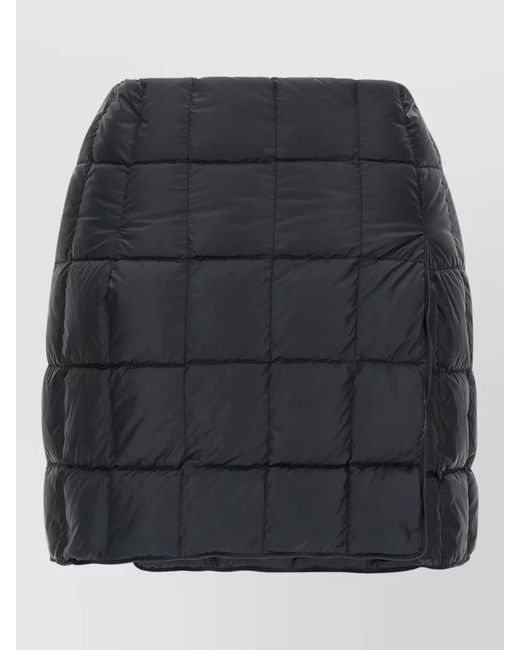 Ienki Ienki Black High Waisted Quilted Padded Mini Skirt