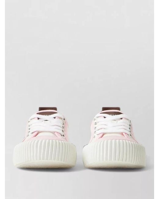 Versace White Canvas Low-Top Sneakers