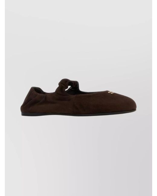 Miu Miu Multicolor Suede Leather Ballerina Shoes