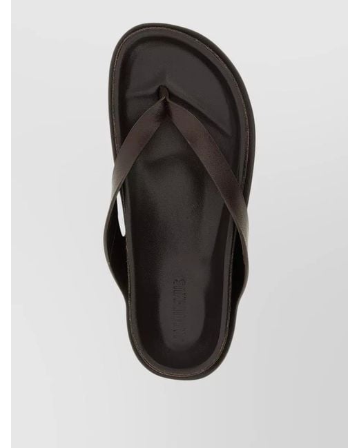 Jacquemus Gray Flat Thong Strap Open Toe Sandals