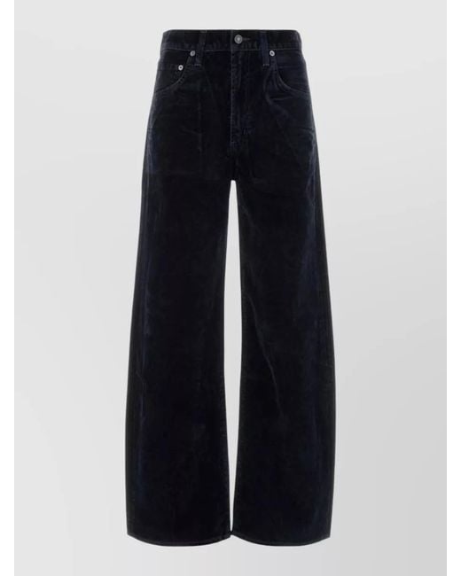 Agolde Blue Velvet Wide-Leg Jeans