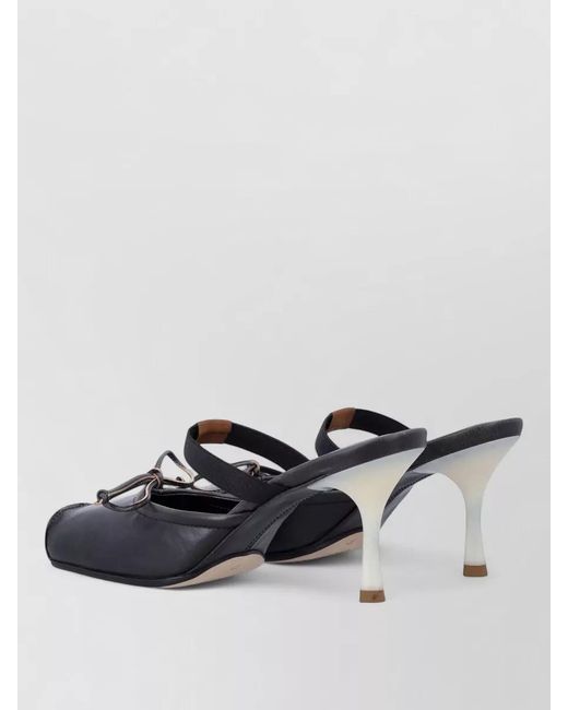 MM6 by Maison Margiela Multicolor Ballet Mule Heels Bow Detail Contrast
