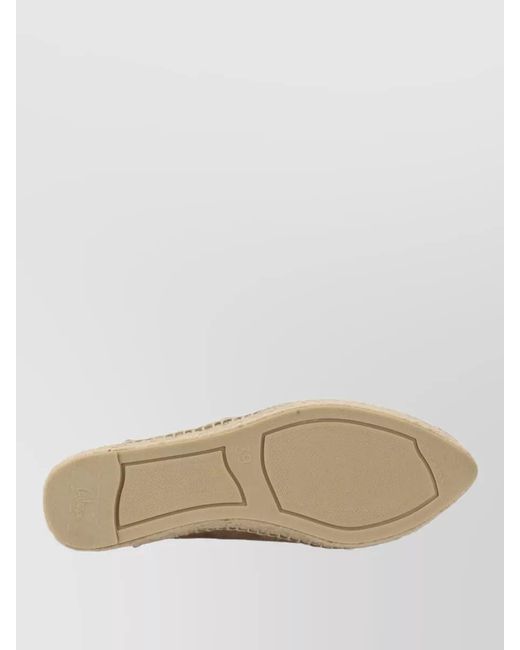 Castaner Brown Rania Suede Slingback Espadrilles Round Toe