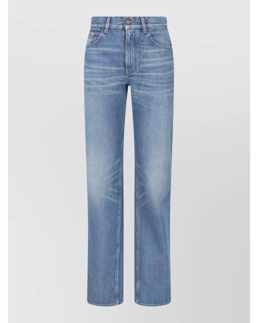 Chloé Blue Straight-Leg Trousers