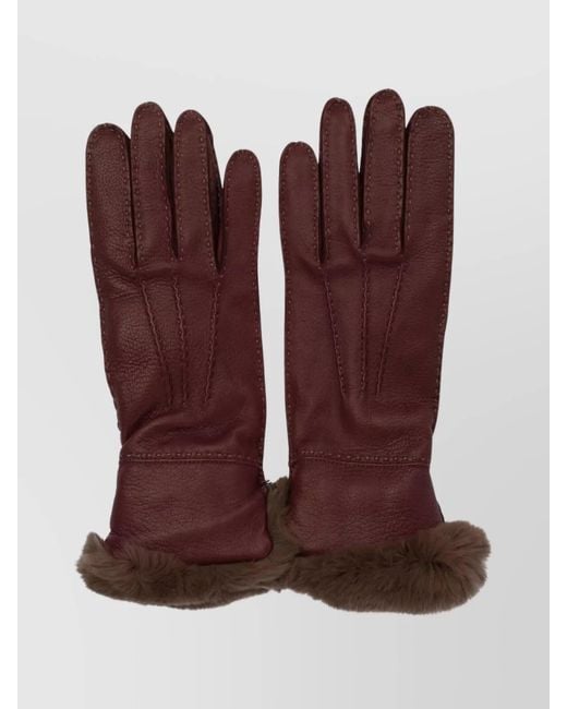 Restelli Brown Leather Gloves