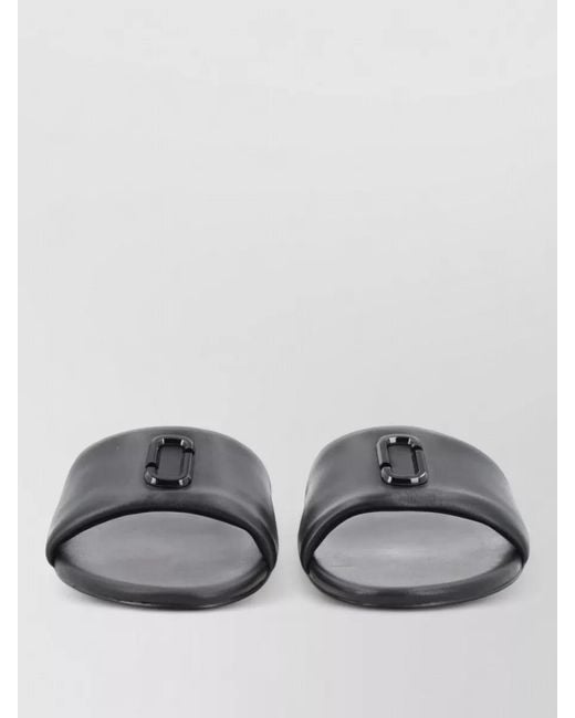 Marc Jacobs Gray Flat Sole Open Toe Slide Sandals