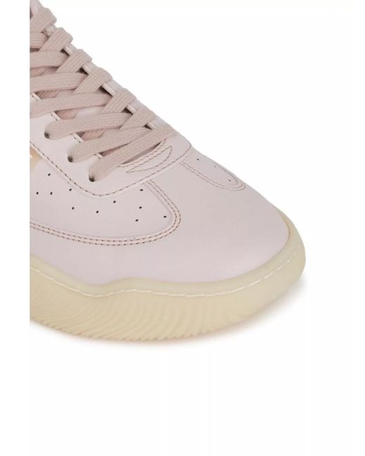 Stella McCartney Pink Sequin-Embellished Faux-Leather Low-Top Sneakers