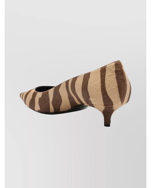 Jimmy Choo Brown 35Mm Zebra-Print Pointed Pumps