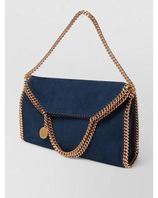 Stella McCartney Blue Falabella Shoulder Bag Three Chain Strap