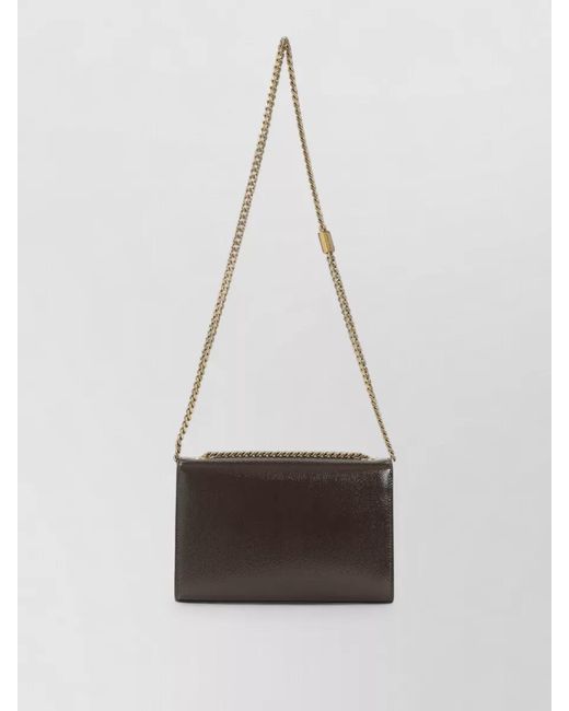 Saint Laurent White Kate Crossbody Bag Chain Strap Bronze