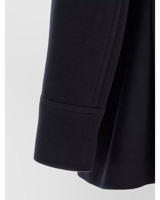 Brunello Cucinelli Blue Wool Double-Breasted Peacoat for men