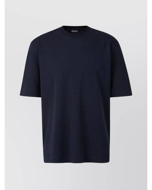 Zegna Blue Cotton T-Shirt for men