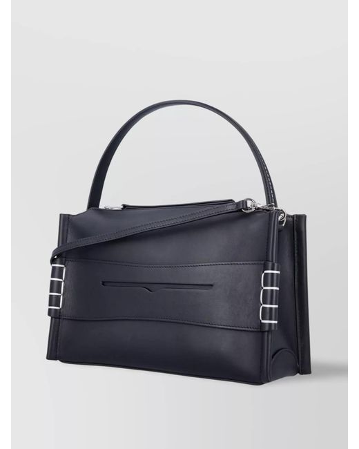 J.W. Anderson Blue Loafer Leather Shoulder Bag With Detachable Strap
