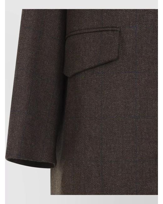 Maison Margiela Multicolor Oversize Coat Checked Pattern Long Sleeves