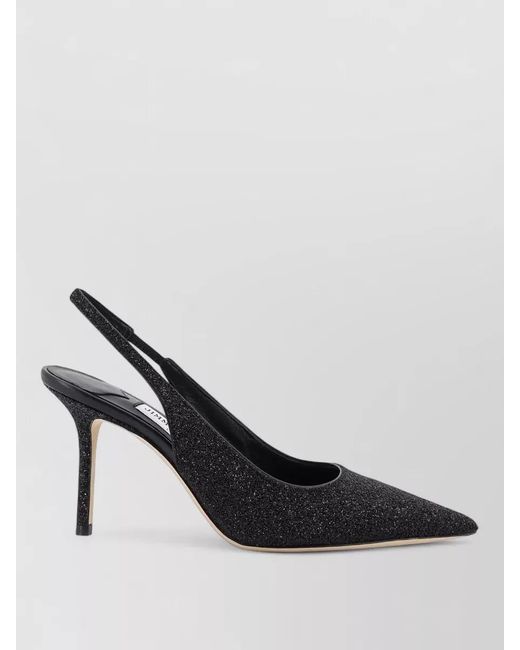 Jimmy Choo Black Love Pumps Glitter Effect Pointed Toe