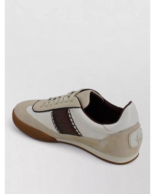 Etro Multicolor Fabric Sneakers Patterned Inserts Rubber Sole