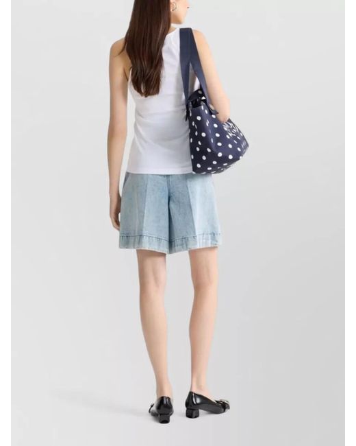 Patou White Cotton Sleeveless Top
