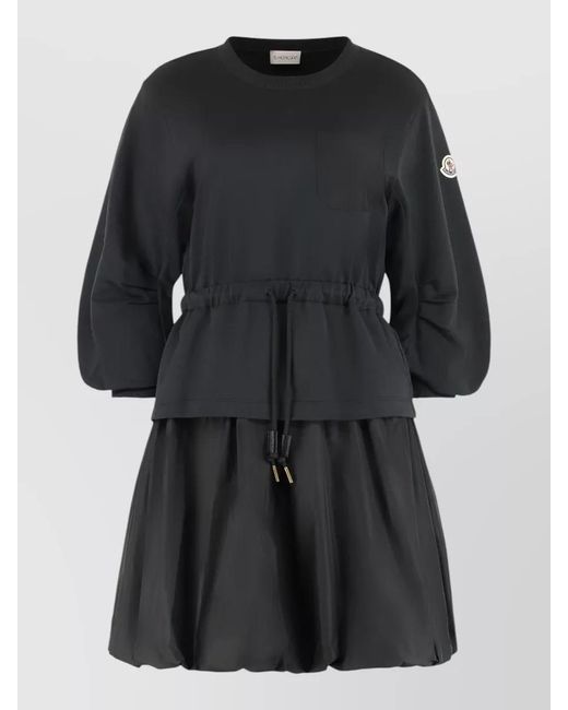 Moncler Black Cotton Mini Dress