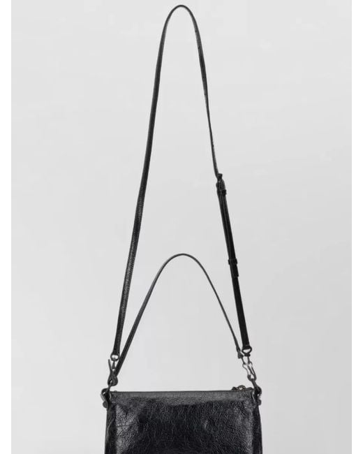 Balenciaga Black Le City Leather Clutch Shoulder Bag