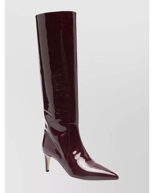 Paris Texas Brown Leather Stiletto Boots