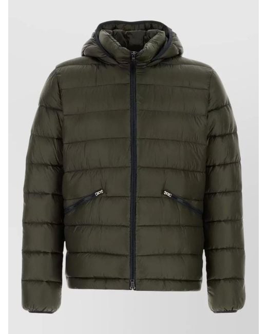 Herno Green Down Padded Coat for men
