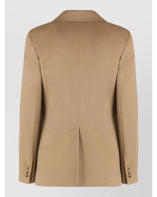 Max Mara Natural Camel Hair Single-Breasted Blazer