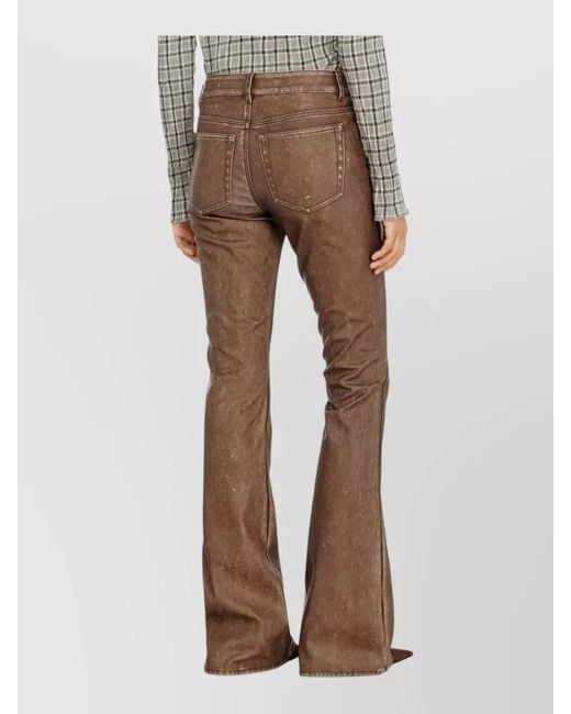DIESEL Natural Flared Denim Trousers Belt Loops Five Pocket