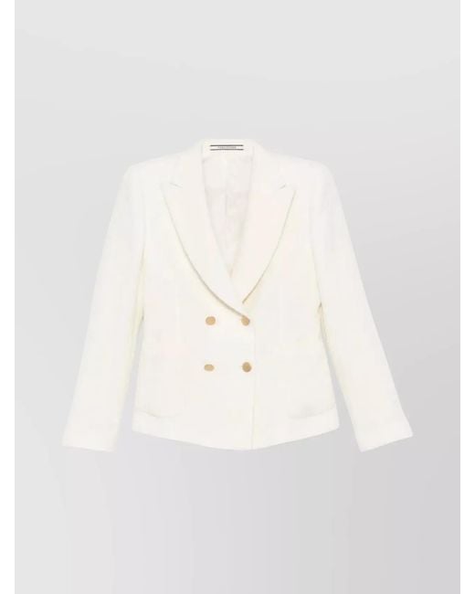 Tagliatore White Virgin Wool Blazer
