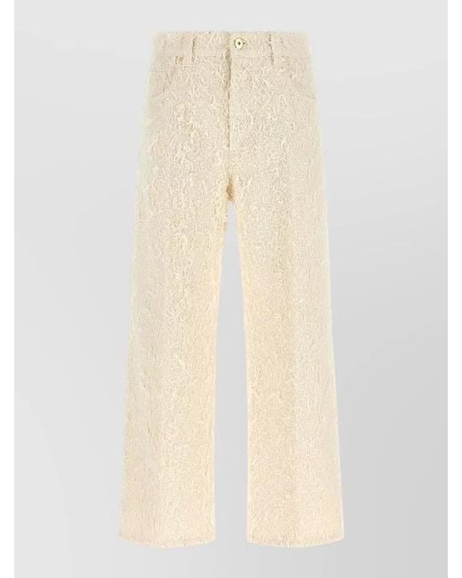 Brunello Cucinelli Natural Square Cut Cropped High Rise Denim Pants