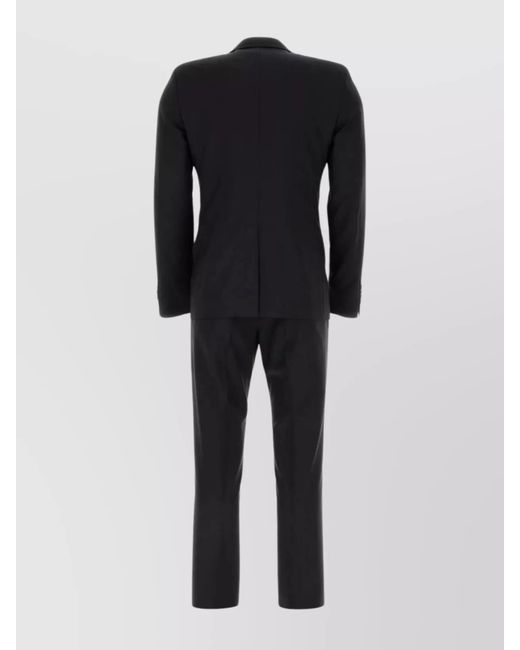 Prada Black Wool Mohair Single Breasted Suit for men