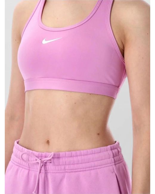 Nike Pink Active Swoosh Racerback Sports Bra Top