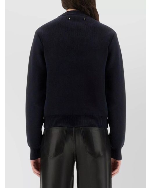 Golden Goose Deluxe Brand Blue Cotton Jersey Regular-Fit Jumper