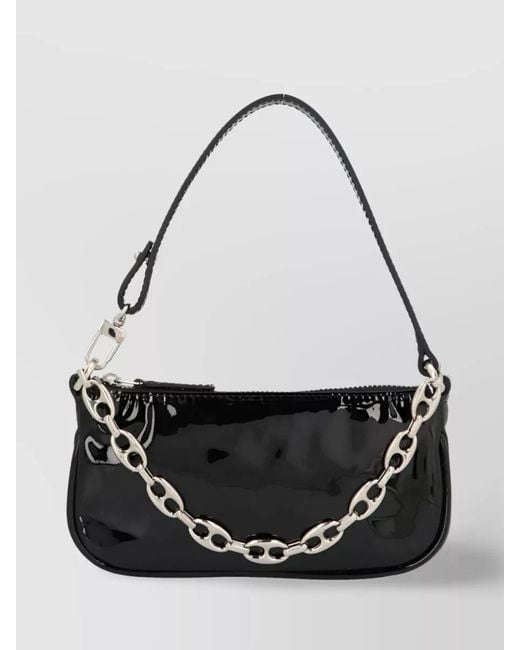 By Far Black Rachel Mini Leather Shoulder Bag