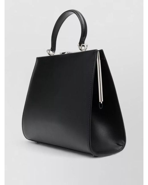 ARMARIUM Black Anna Small Calf Leather Tote Bag
