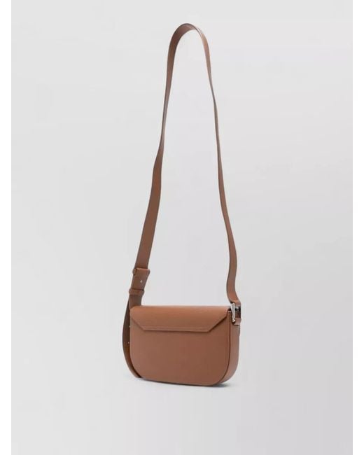 Emporio Armani White Leather Crossbody Bag Adjustable Shoulder Strap