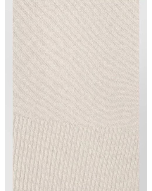 Vanisé White Cropped Cashmere Sweater Turtleneck Long Sleeves
