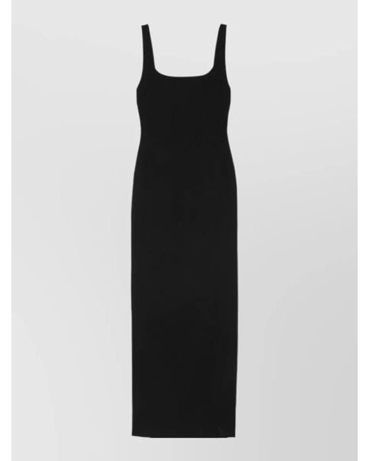 Solace London Black Aneila Backless Square Neck Maxi Dress