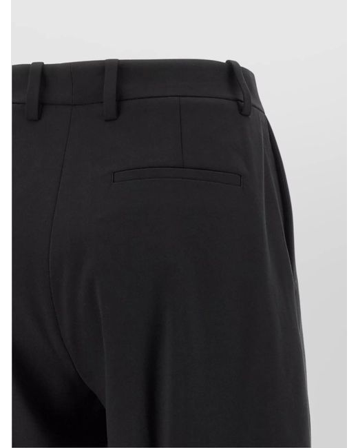 Moncler Genius Black Wool Blend Pleated Straight-Leg Tailored Trousers