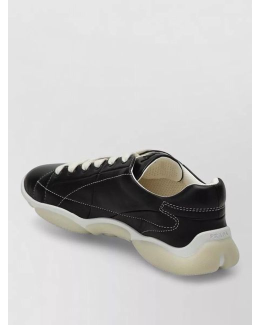 Prada Multicolor Sneakers Contrast Sole Stitching Accents Design