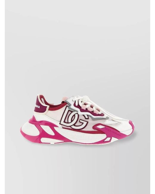 Dolce & Gabbana Pink Day Faster Low-Top Sneakers