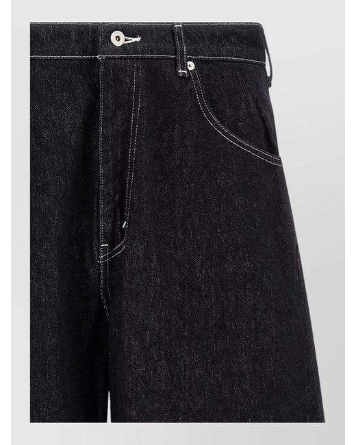 Comme des Garçons Black Contrast Stitching Wide-Leg Denim Jeans for men