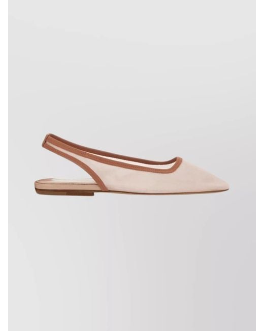 Dries Van Noten Pink Slingback Ballerina Shoes