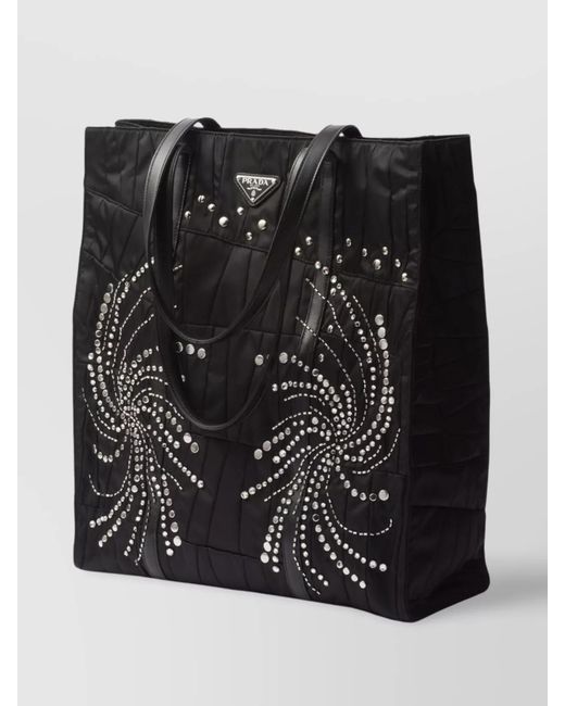 Prada Black Large Re-Nylon Tote Bag