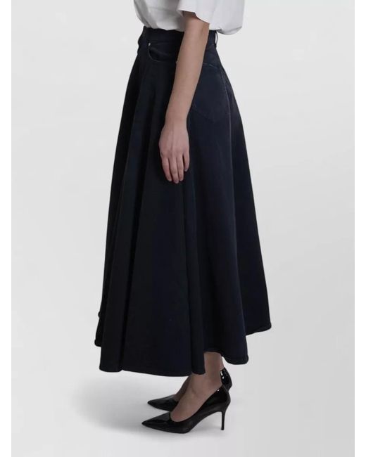 Balenciaga Blue Godet Maxi Skirt
