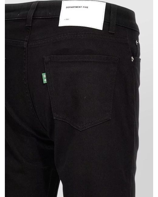 Department 5 Black Drake Denim Jeans Belt Loops Five Pockets for men