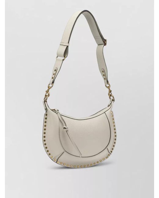 Isabel Marant White Naoko Medium Leather Shoulder Bag