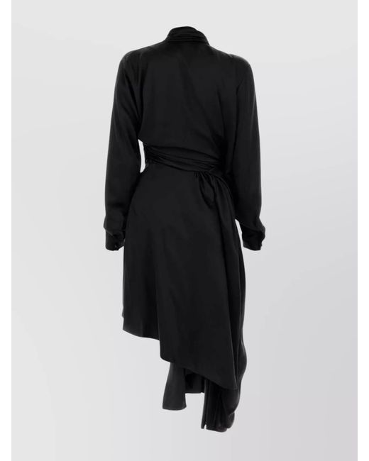 Balenciaga Black Satin Dress