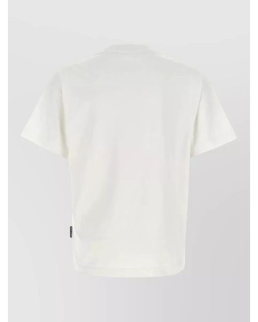 Palm Angels White Love Pa Graphic Crew Neck T Shirt for men