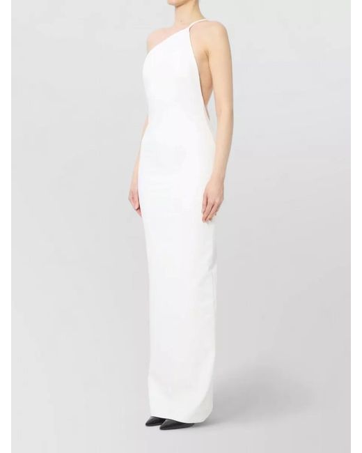 Solace London White Alexandra Maxi Dress One Shoulder Cutout